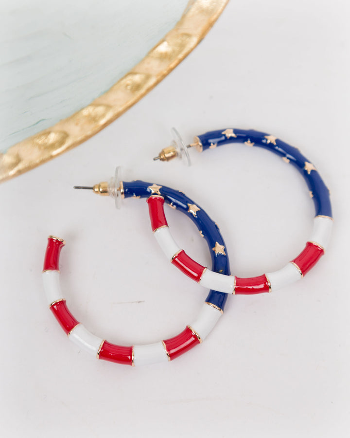 Star Hoop  - Red White Blue