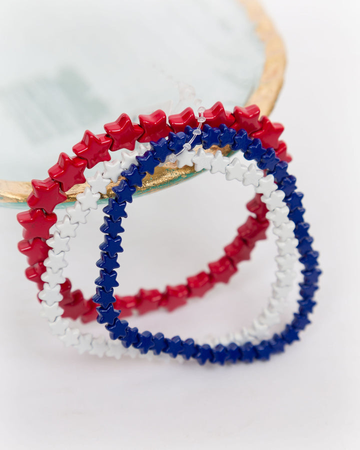 Star Set Bracelet - Red White Blue