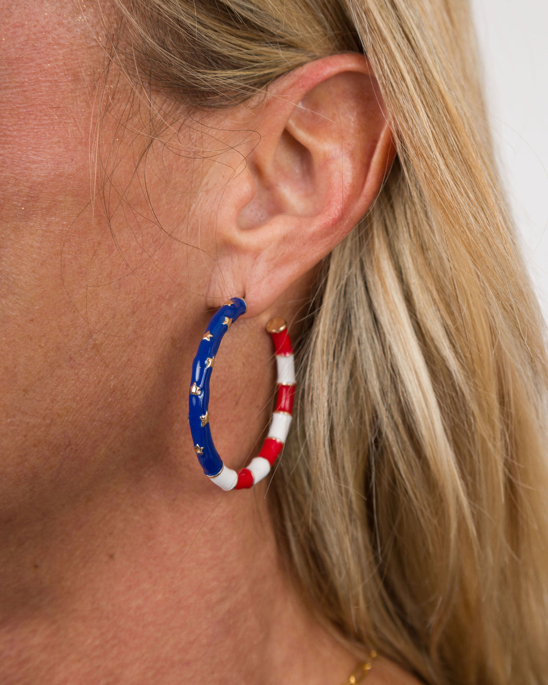 Star Hoop  - Red White Blue
