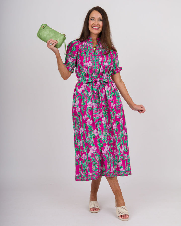 Novalee Floral Midi Dress - Peony