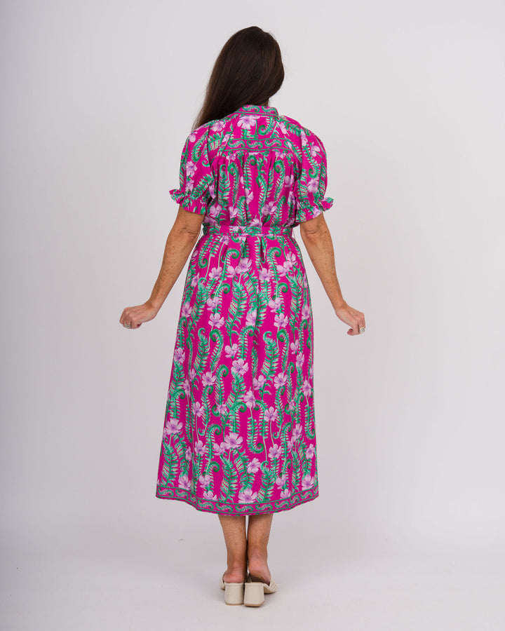 Novalee Floral Midi Dress - Peony