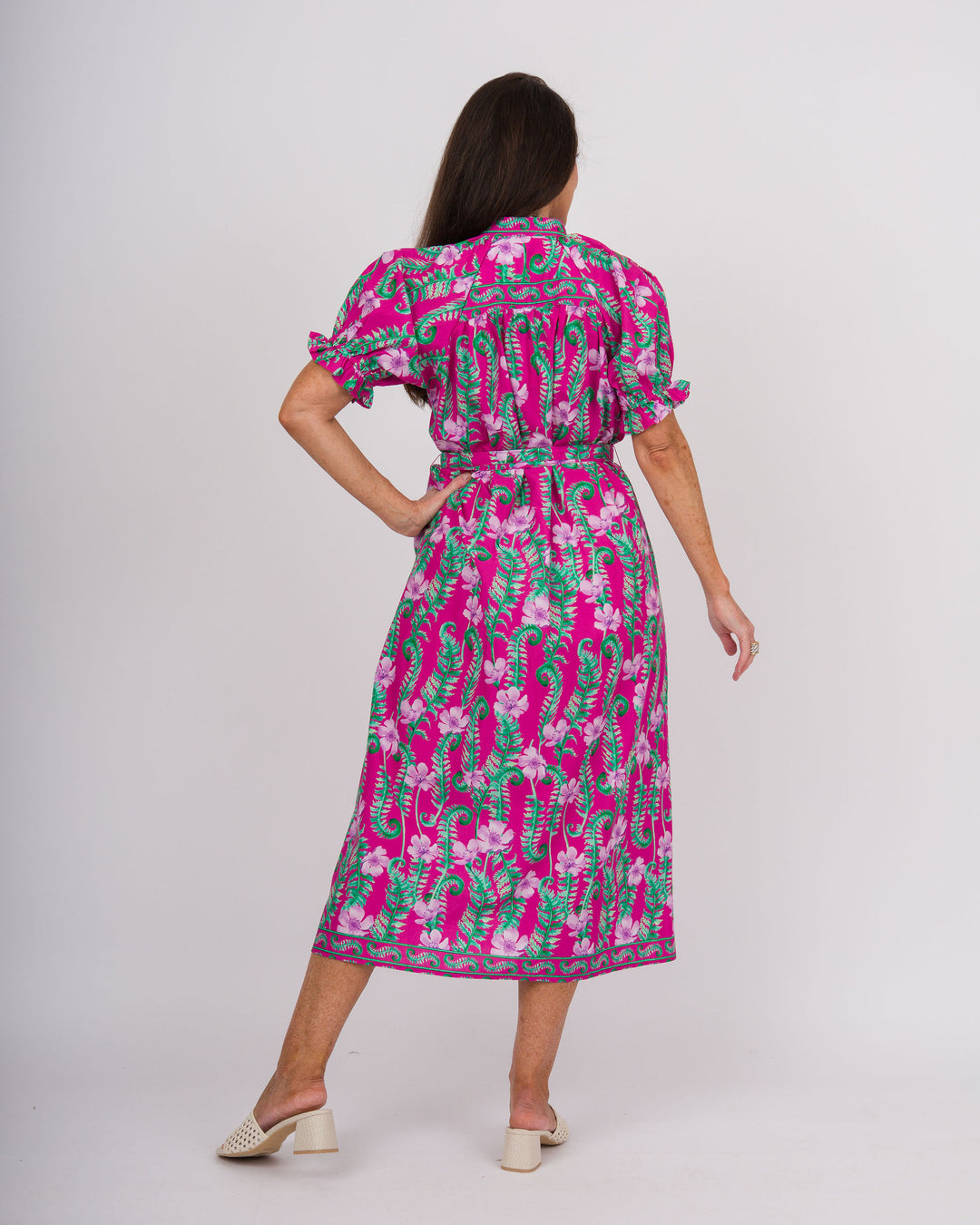 Novalee Floral Midi Dress - Peony