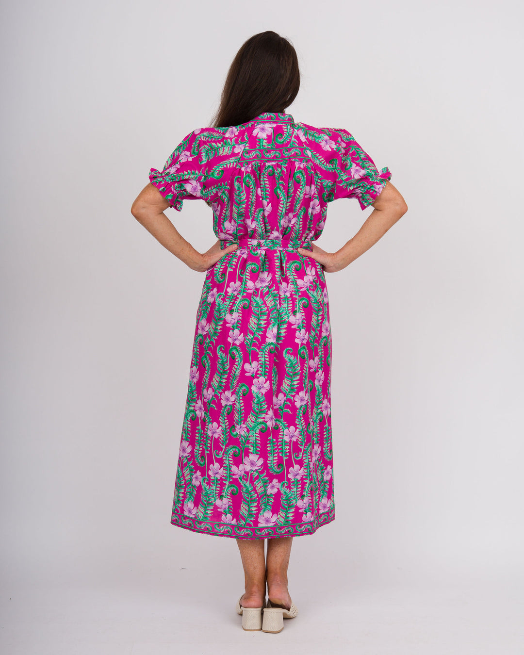 Novalee Floral Midi Dress - Peony