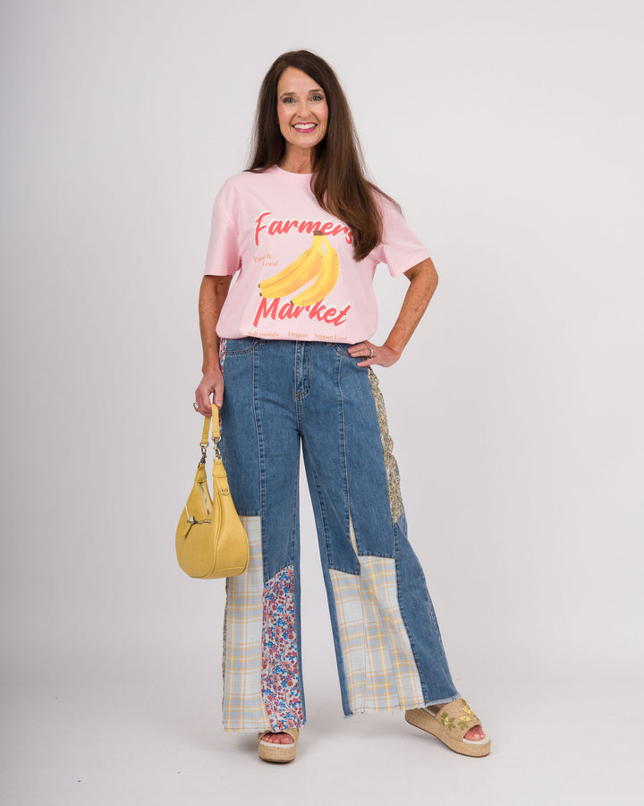 Banana Graphic Pink Tee Shirt