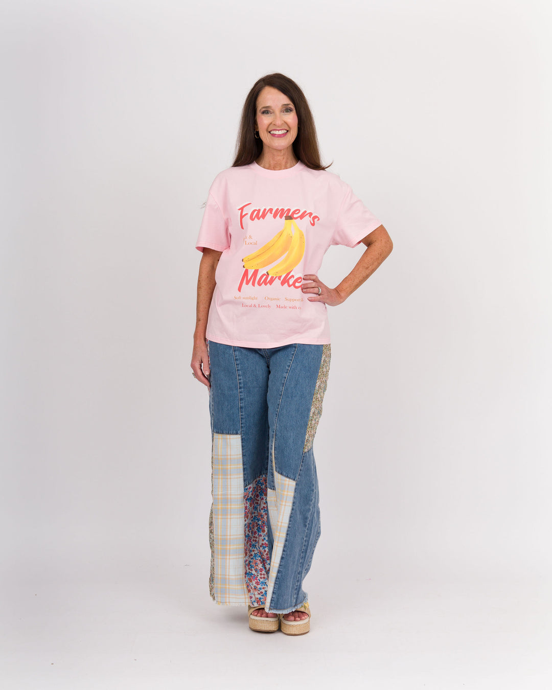 Banana Graphic Pink Tee Shirt