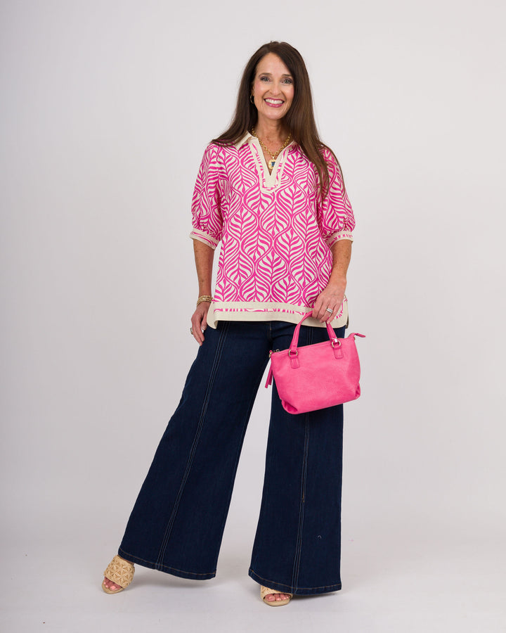 Orla Popover Top - Peony