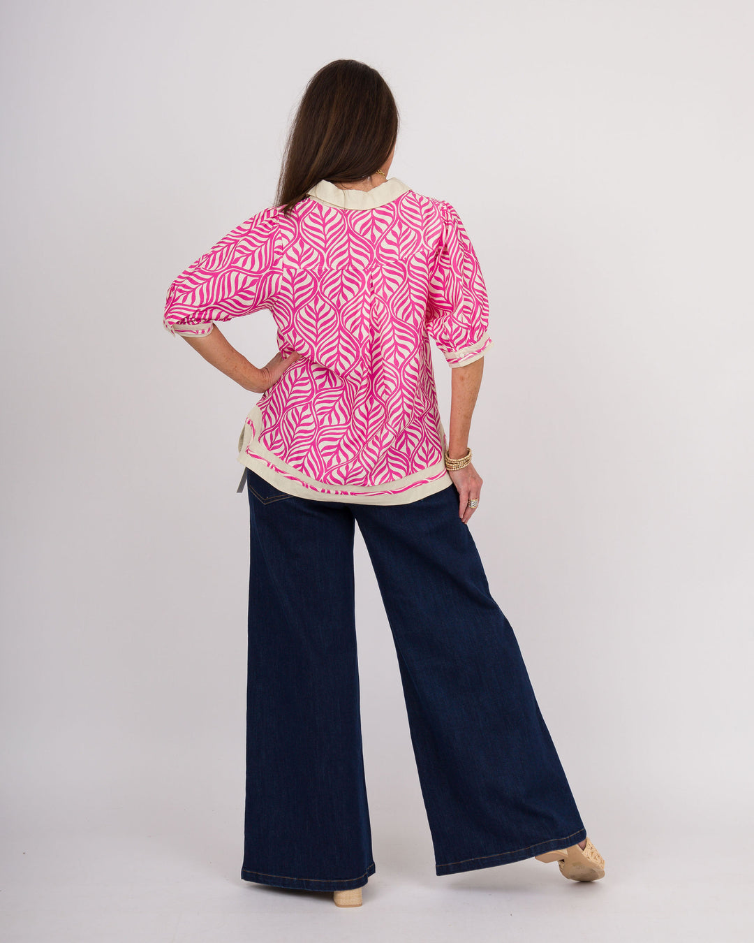 Orla Popover Top - Peony