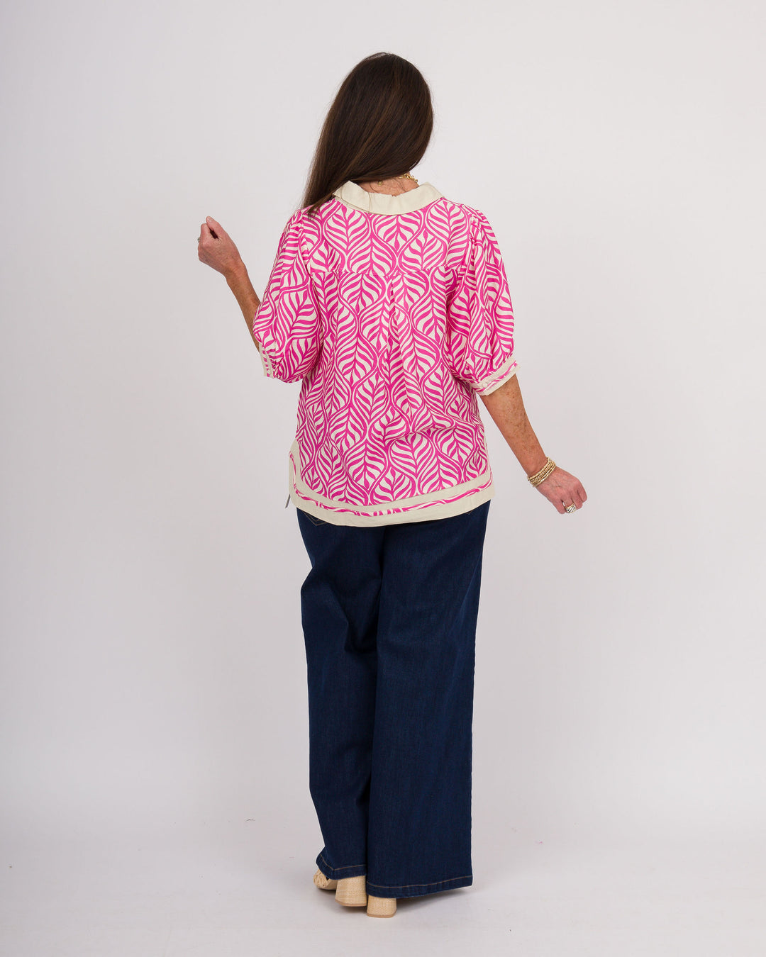 Orla Popover Top - Peony