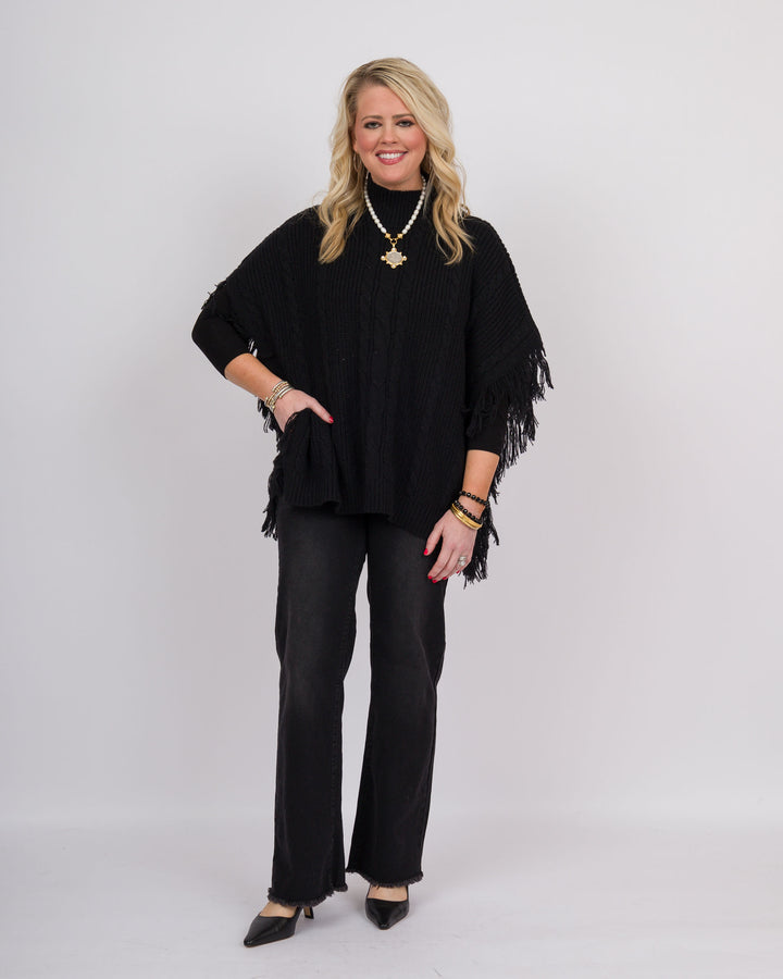 Hayes Poncho Dusty Black O/S