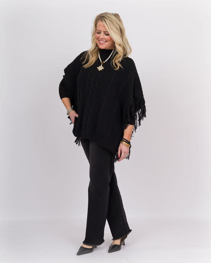 Hayes Poncho Dusty Black O/S