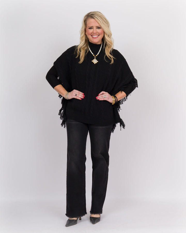 Hayes Poncho Dusty Black O/S