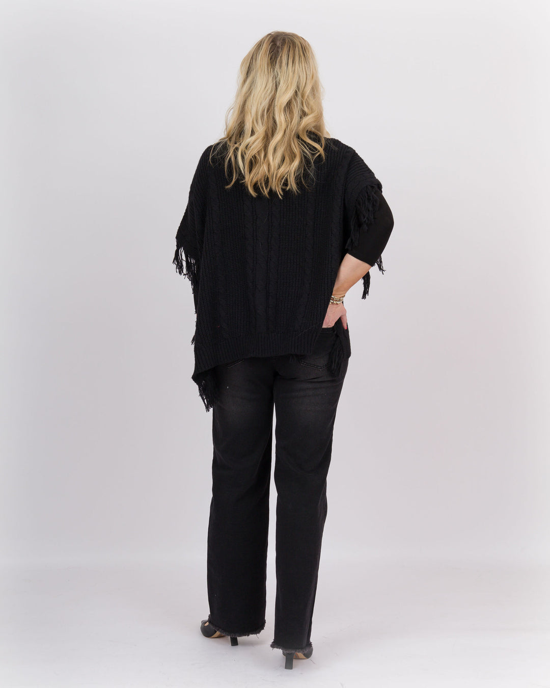 Hayes Poncho Dusty Black O/S