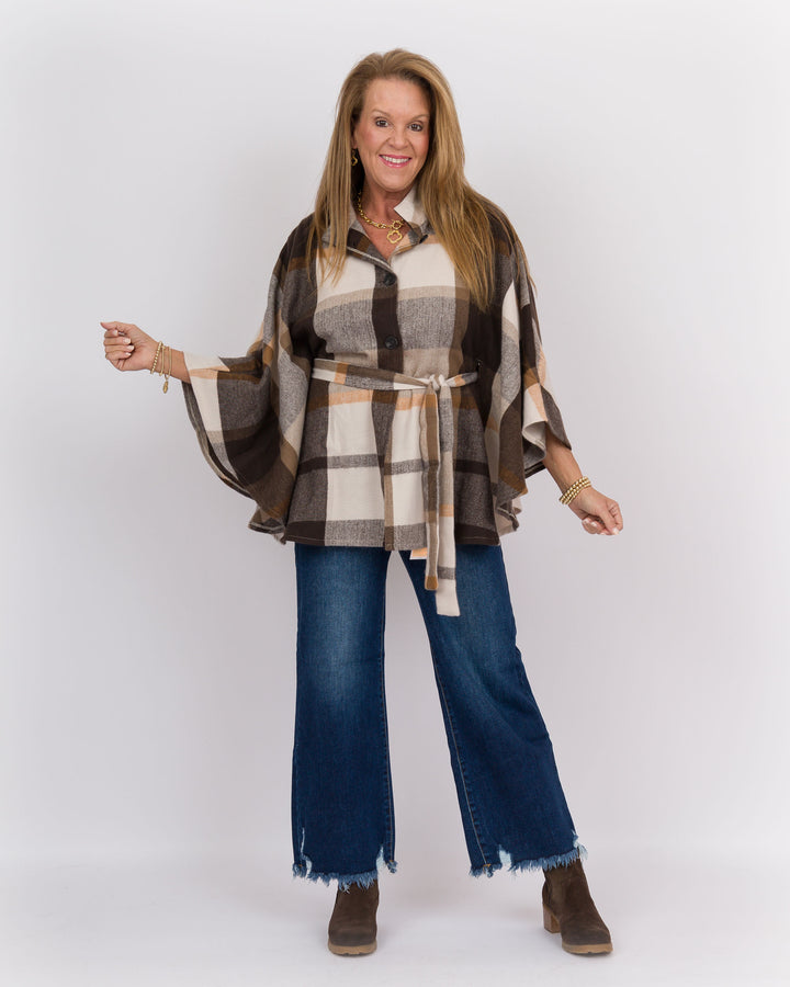 Plaid Belt Wrap Chocolate