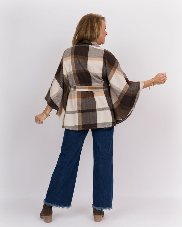 Plaid Belt Wrap Chocolate