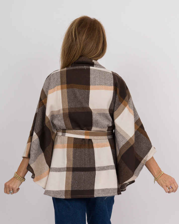 Plaid Belt Wrap Chocolate