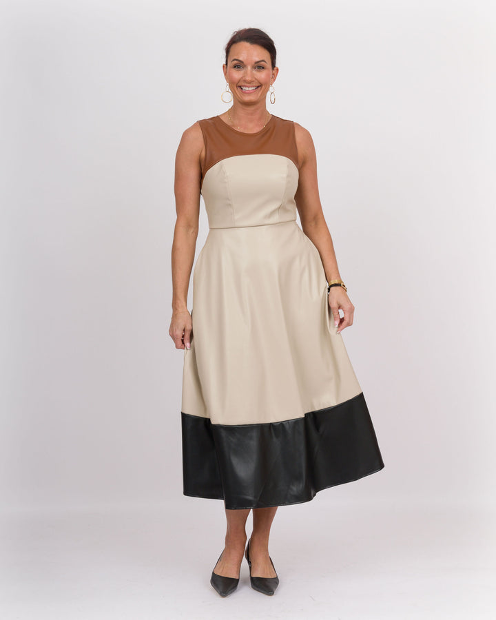 Veronica Faux Leather Dress