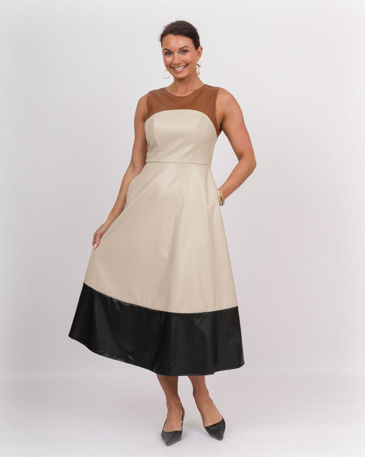 Veronica Faux Leather Dress