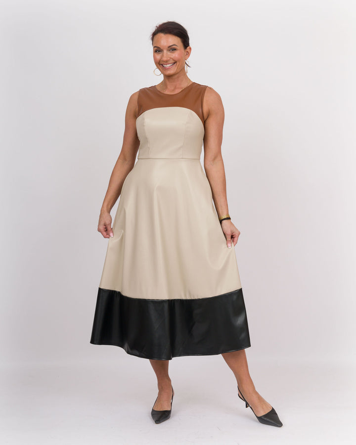 Veronica Faux Leather Dress