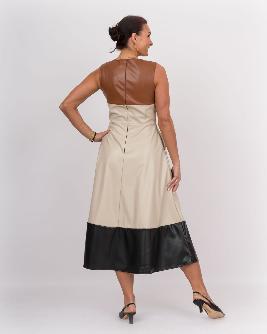 Veronica Faux Leather Dress