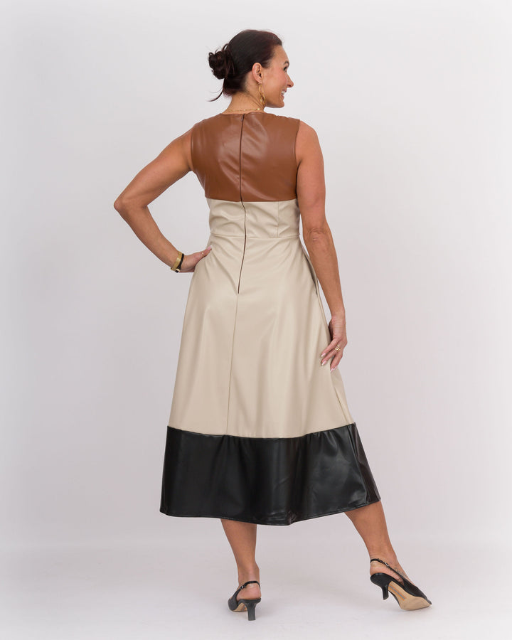 Veronica Faux Leather Dress