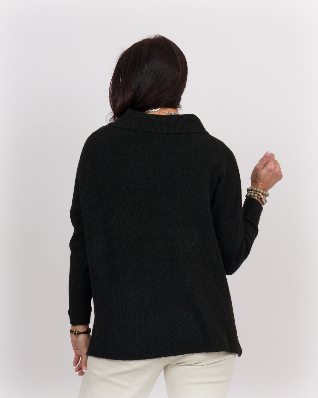 Noa Collared Sweater Black