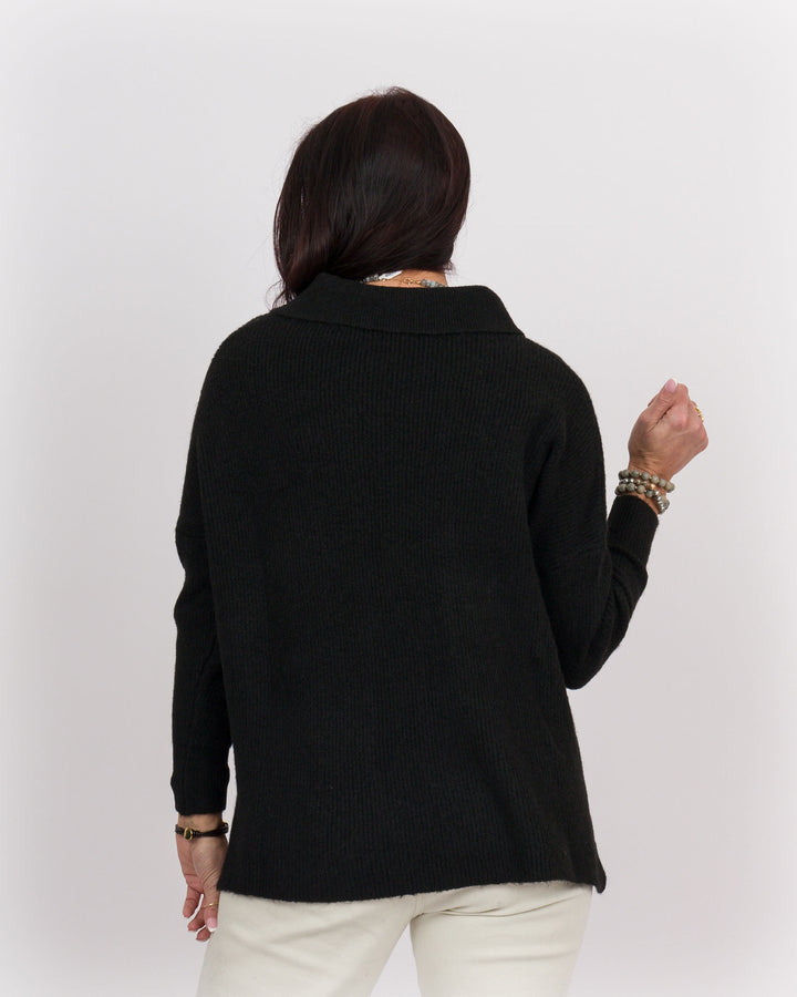 Noa Collared Sweater Black