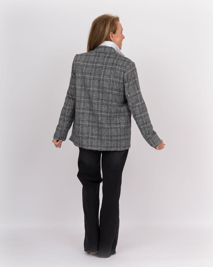 Bynes Plaid Blazer Black