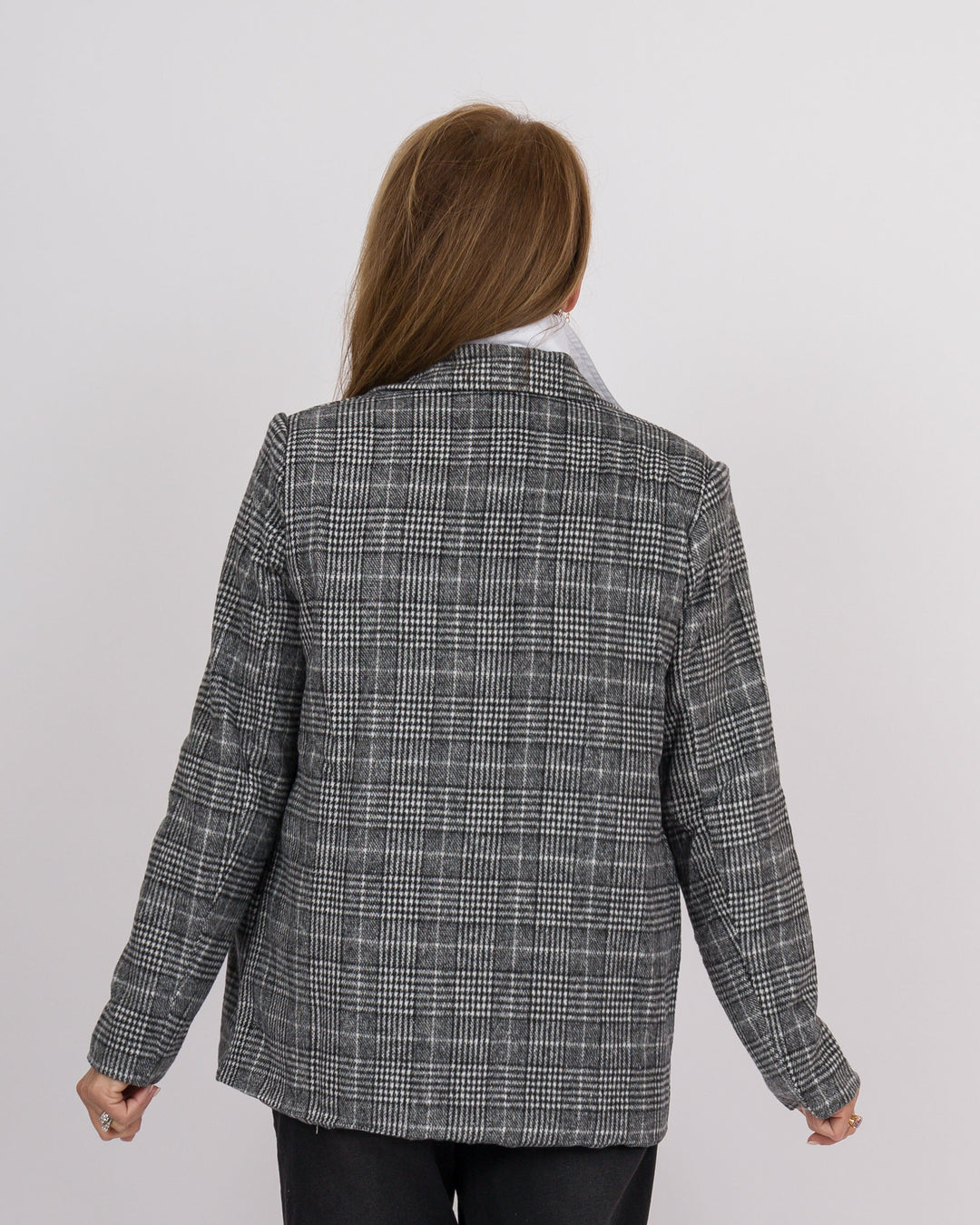Bynes Plaid Blazer Black