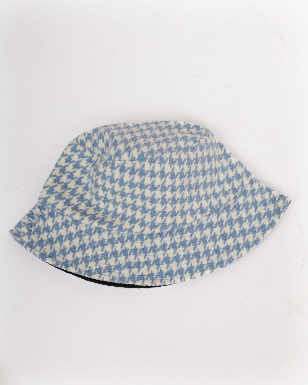 Blue Houndstooth Bucket Hat