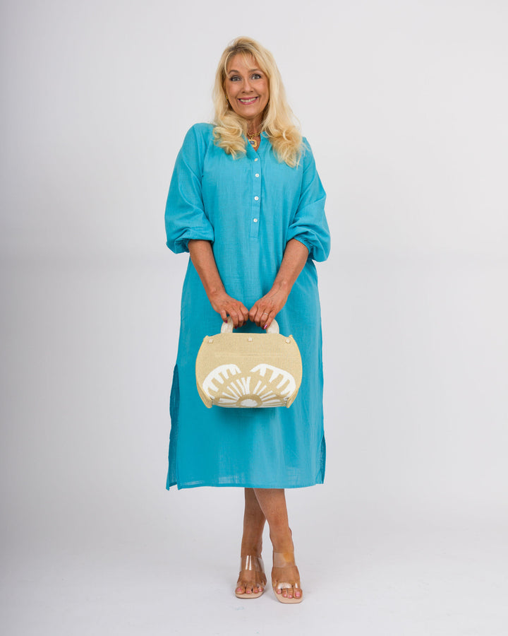 Audra Blue Kaftan Dress