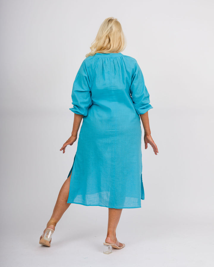 Audra Blue Kaftan Dress