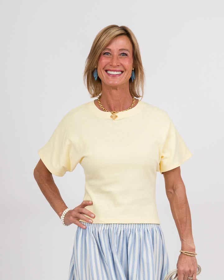 Angel Crew Neck Top - Banana