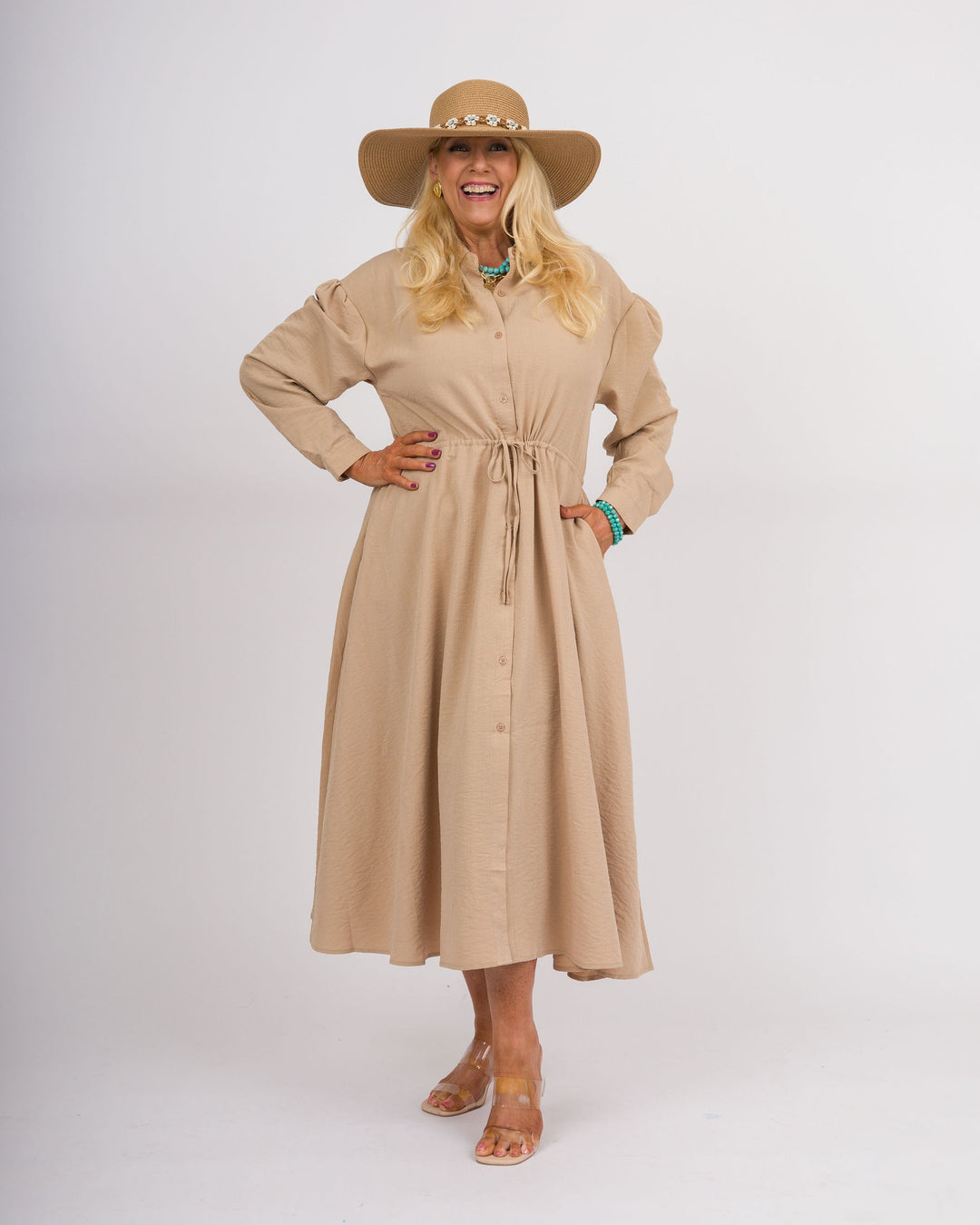 Brenda Midi Dress Camel