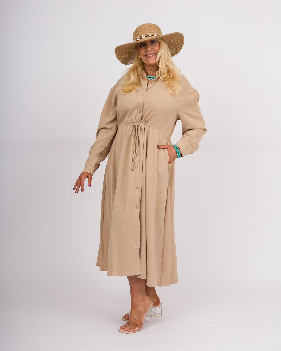 Brenda Midi Dress Camel