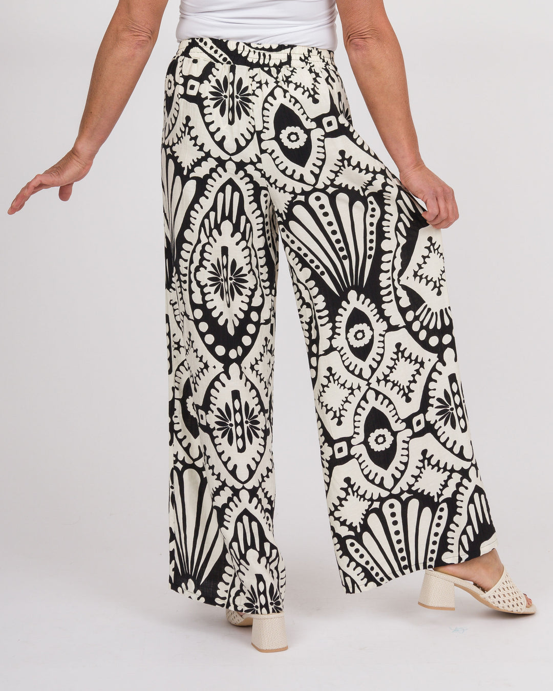 Midnight Ivory Palazzo Pants