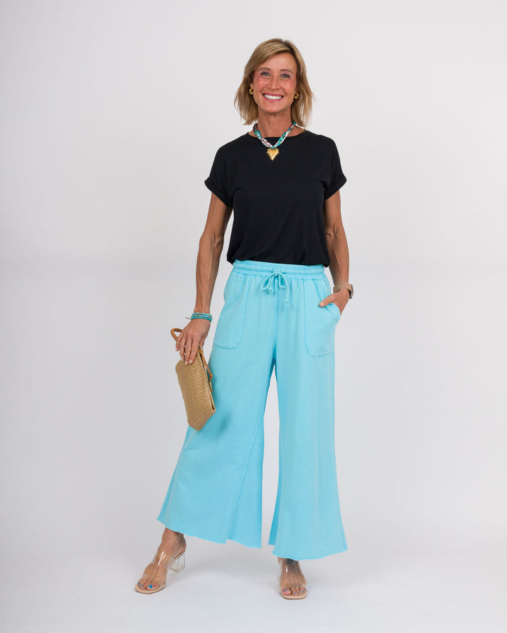 Seafoam Blue Mineral Wash Pants