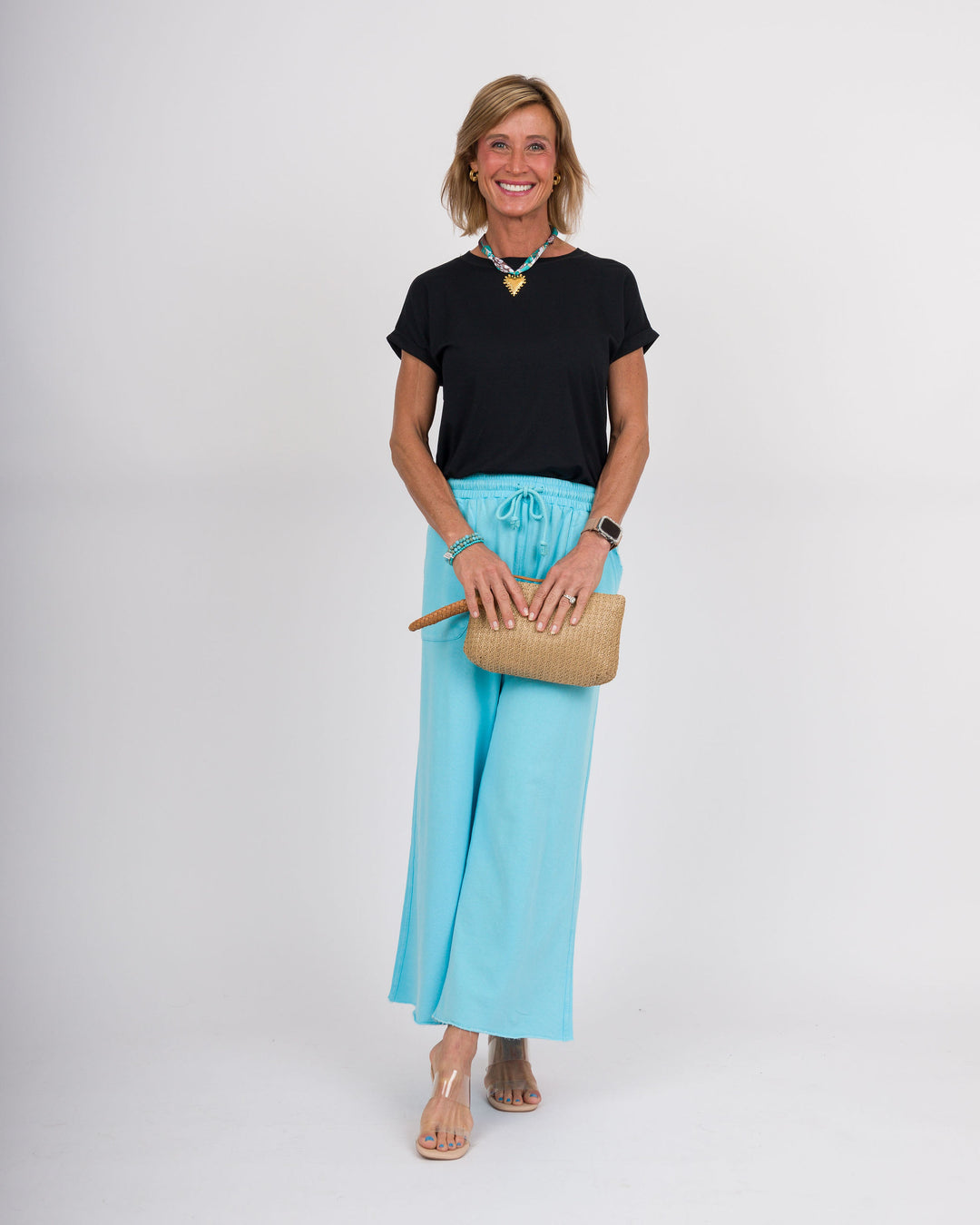 Seafoam Blue Mineral Wash Pants