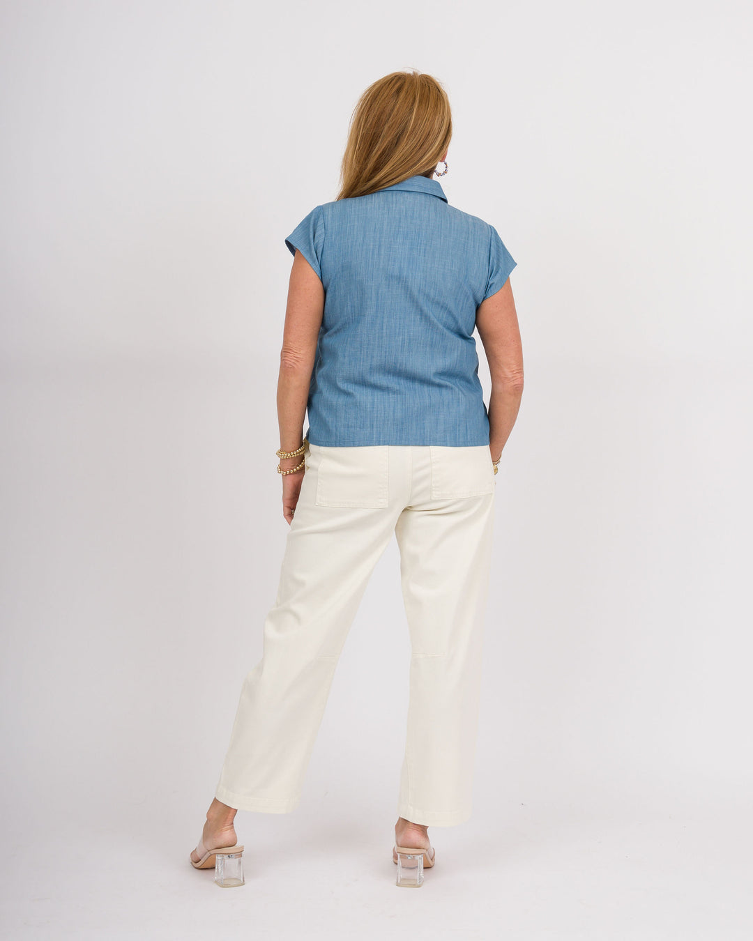 KUT from the Kloth Ashton Front Tie Barrel - Ecru