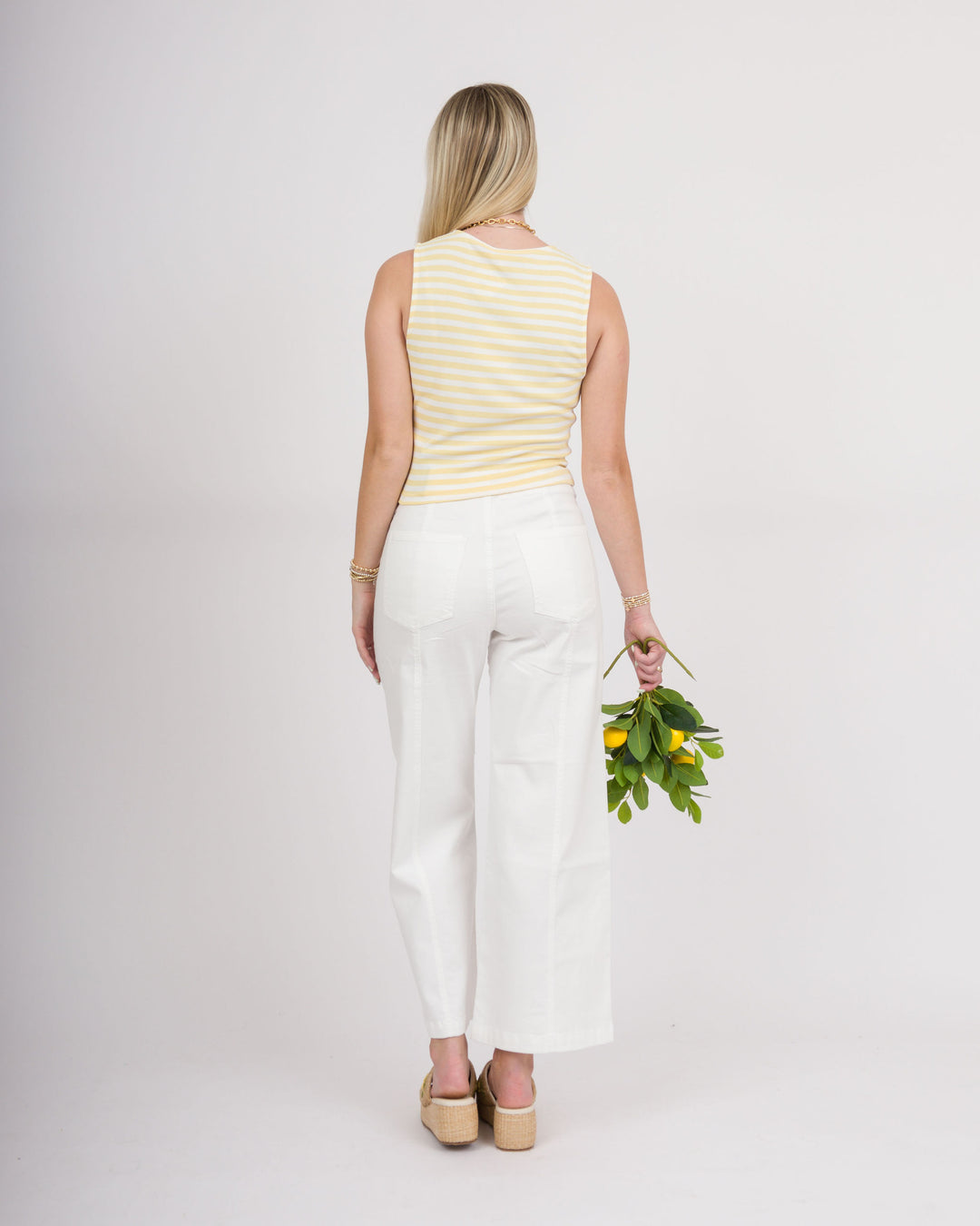 Butter + White Striped Top