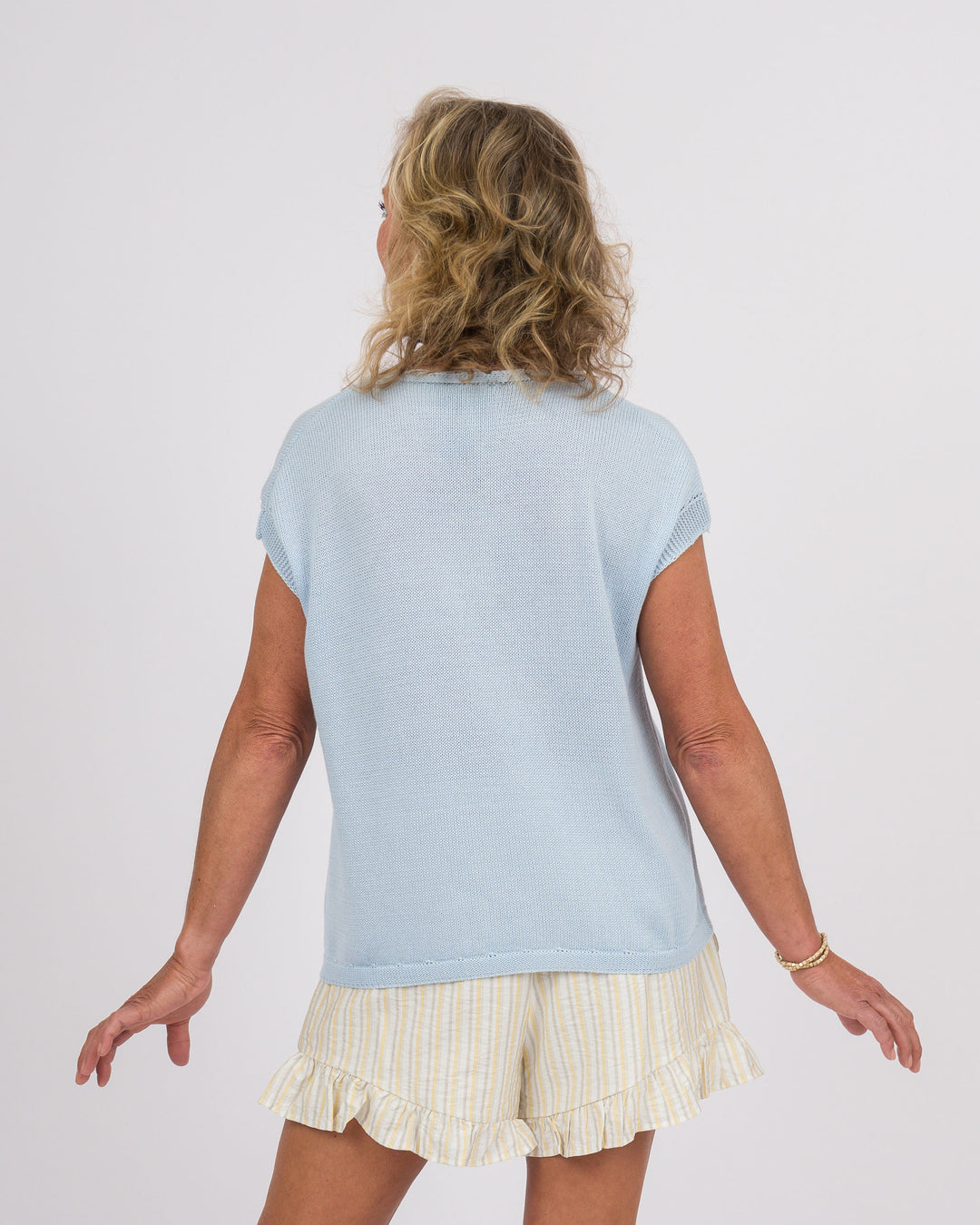 Baby Blue Sweater with Lemons