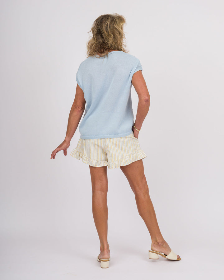 Baby Blue Sweater with Lemons
