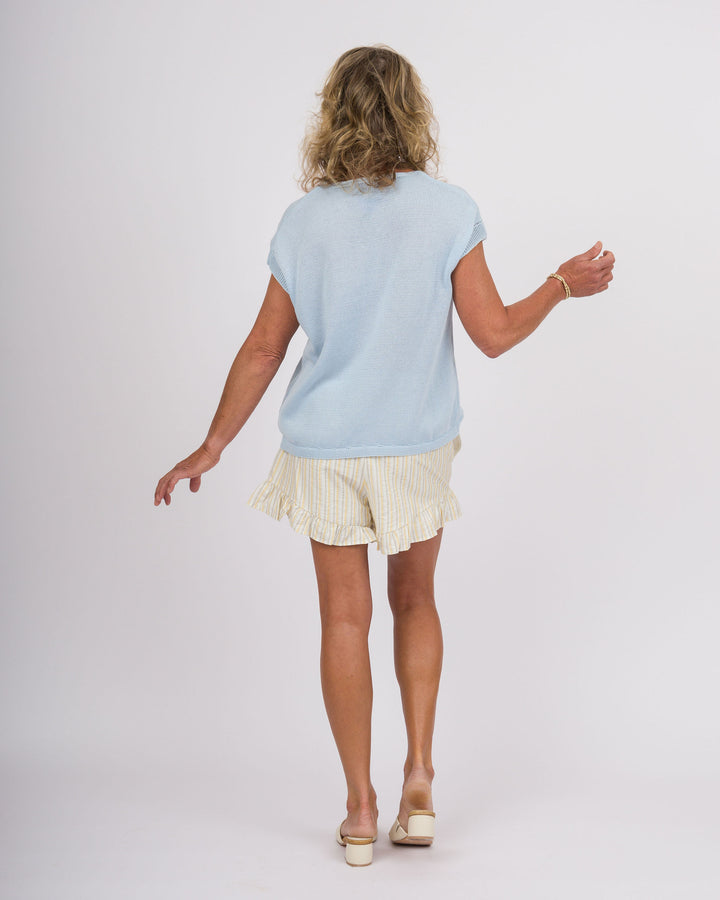 Baby Blue Sweater with Lemons