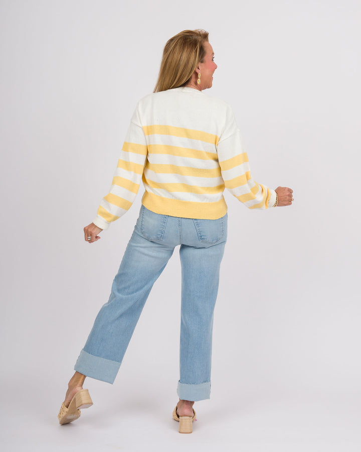 Sundaze Lemon Striped Sweater