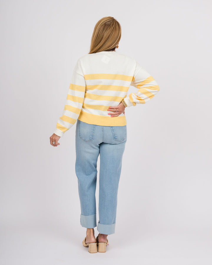 Sundaze Lemon Striped Sweater