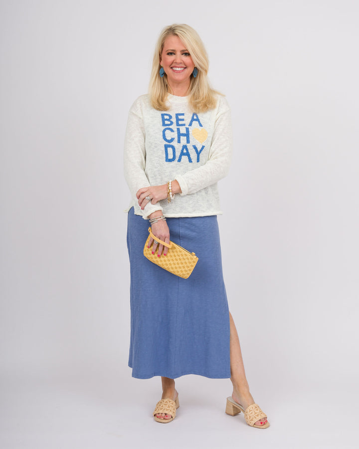 Beach Day Sweater - White