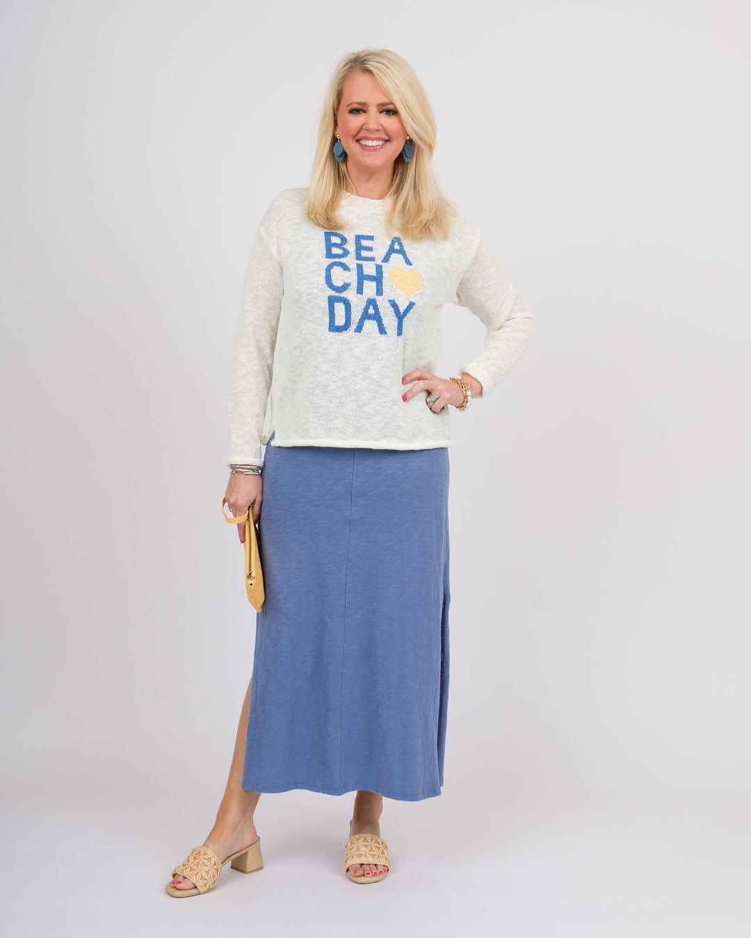 Beach Day Sweater - White