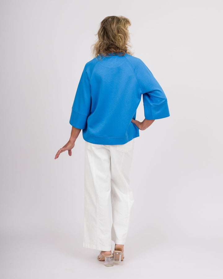 Toni Drop Sleeve Top - Cerulean