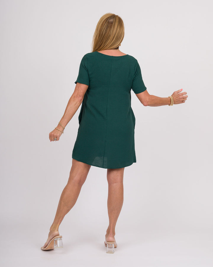 Riley Mini Dress - Hunter Green