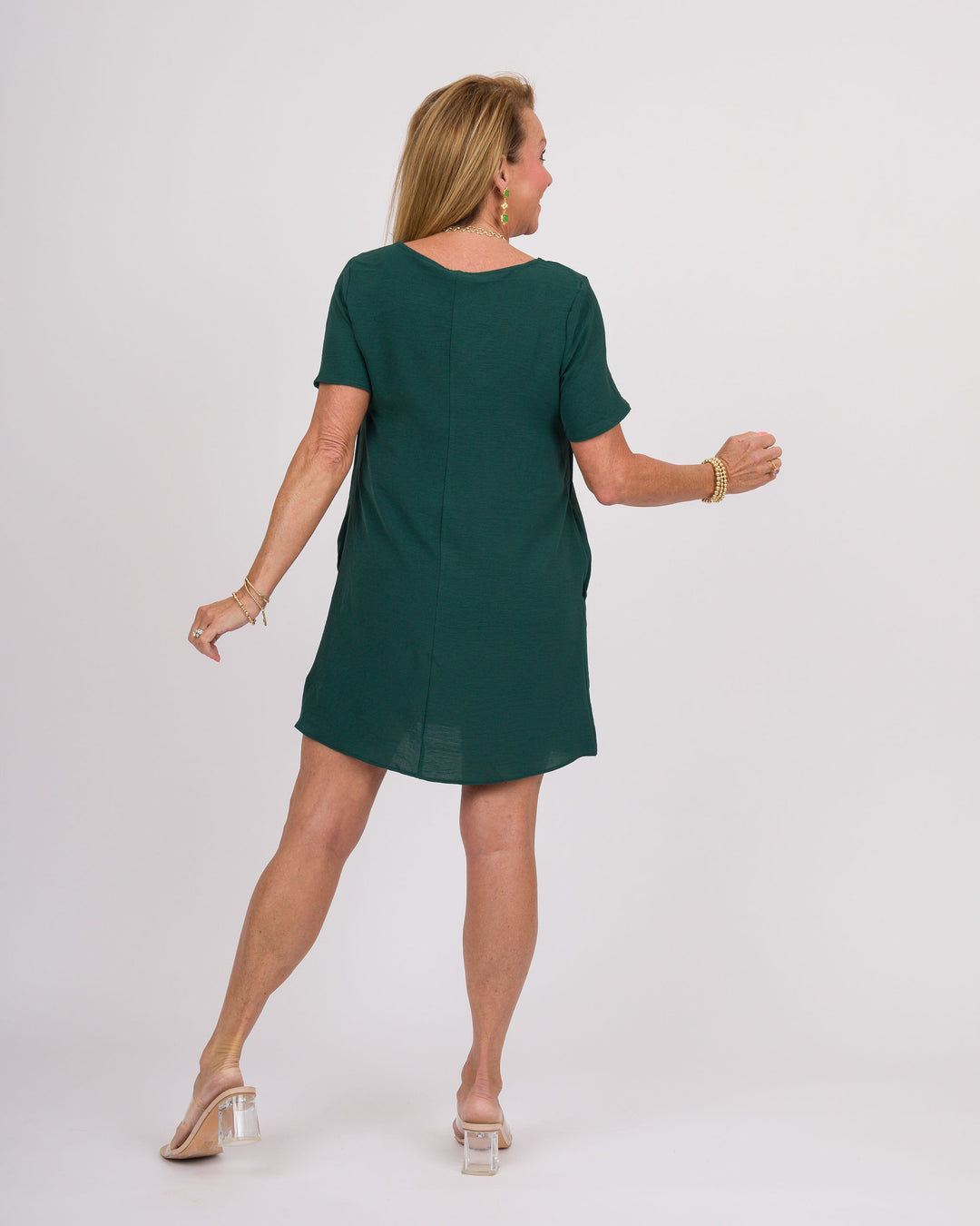 Riley Mini Dress - Hunter Green