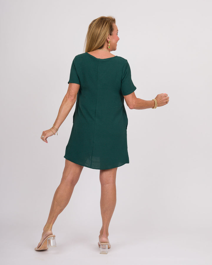 Riley Mini Dress - Hunter Green